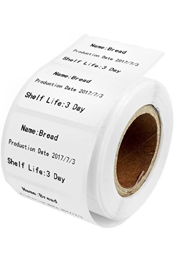 Taimi Pack of8 Thermal Transfer Barcode Labels Self Adhesive Barcode Printing Label White 100x50 mm