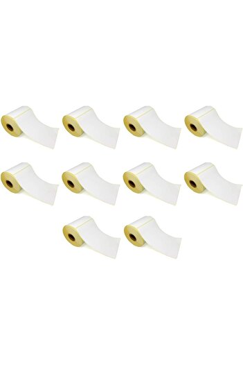 Taimi Pack of 10 Thermal Paper Stickers for Barcode Printer 10 X 15cm - 500 Label