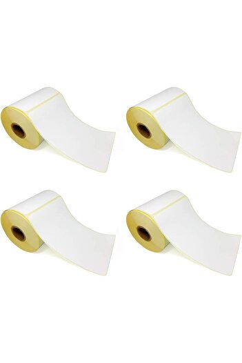 Taimi Pack of 4 Thermal Paper Stickers for Barcode Printer 10 X 15cm - 500 Label