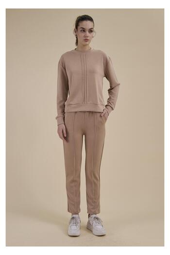 TIFFANY&TOMATO Düz Paça Dalgıç Pantolon-Bej