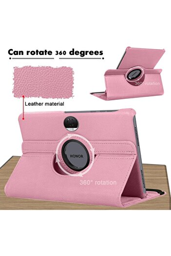 erorex Fegishilly Case Compatible with Honor Pad 9 12.1 Inch Tablet, PU Leather Case 360° Rotatable