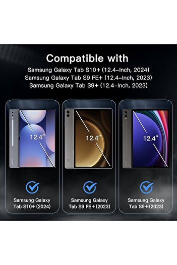 erorex حافظة JETech الدوارة لجهاز Samsung Galaxy Tab S10+ 2024 - أسود