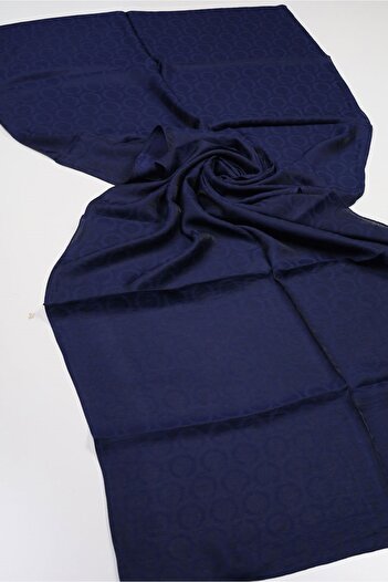 SAPPHIRE Self Patterned Viscose Shawl - Pattern-02 - Navy Blue