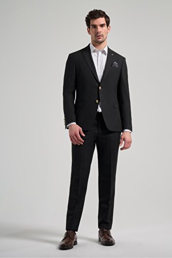 İmza Plain Cloth Leg Mono Collar Full Lining Flexible 6 Drop Slim Fit Jacket 1002245903