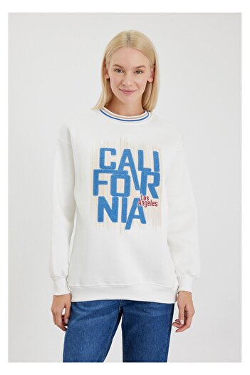 TIFFANY&TOMATO California Havlu Nakış Sweatshirt