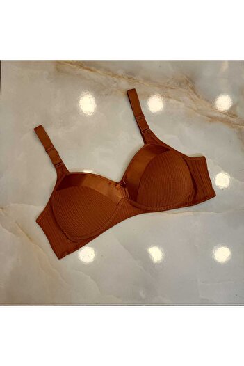 AVESŞENER Without Underwire Wire Free Unassisted Empty Bra Combed Cotton Stretchy Twill