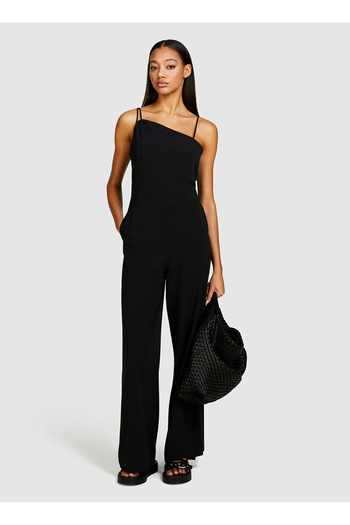 Sisley Black Women's Jumpsuit 41AYLT00G
