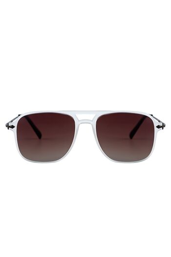 EYE OF HORUS Eoh1025 C124 Matte Transparent Unisex Sunglasses
