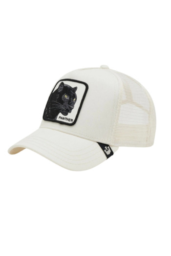 Mihos White Panther Hat with Animal Figure
