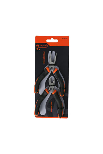 Tactix 2-Piece Cast Iron Mini Plier Set with Ergonomic Handle