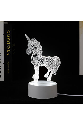 sharpdo Unicorn 3D USB Night Light 4W 5V Led Home Mounted Table Lamp