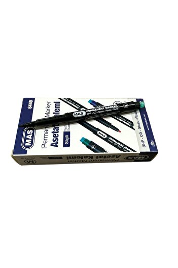 Mas Permanent Cd Pen (m) Black 12 Pieces