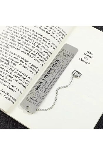 Fivy Ticket Themed Book Lovers Club Metal Bookmark