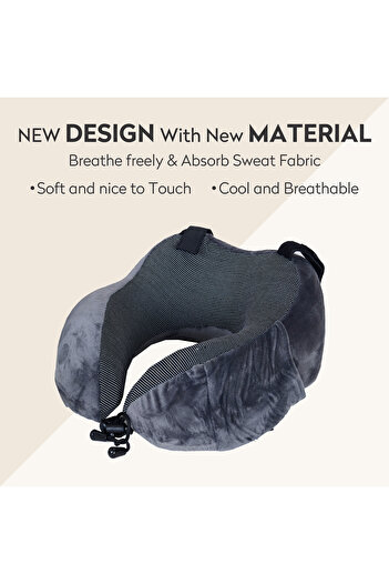 Donetella Portable Travel Pillow -Neck Support Memory Foam Comfort with Ergonomic Design