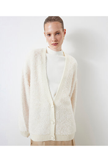 İpekyol Textured long cardigan