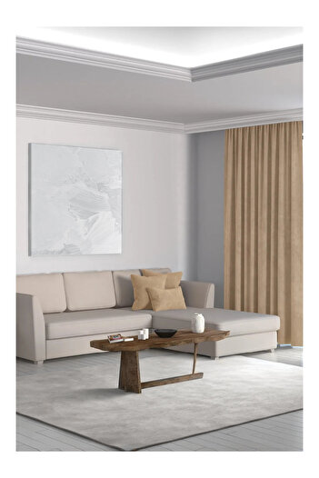 Perdexpress Κουρτίνα φόντου Soft Concept Velvet Textured Mink Island