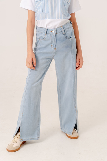 GİYİCEM TEKSTİL Girl's Front Slit Jeans 2199