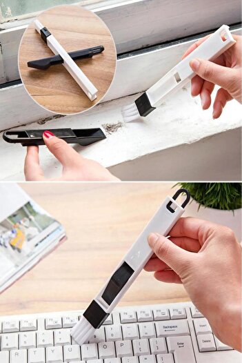 jetfast 3Pcs Multipurpose Dust Shovel Keyboard Window Cooker Corner Cleaning Brush