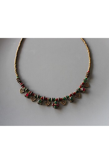 dela otantik El yapımı Otantik Boncuklu Kadın Kolye - Vintage Osmanli Taşlı Takı - Boho Necklace Jewelry