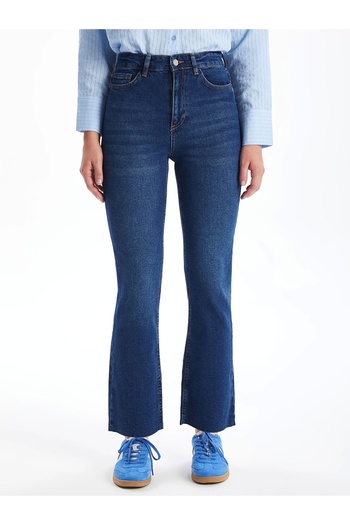 LC Waikiki LCW Jeans İndigo Mars Flare Kadın Jean Pantolon
