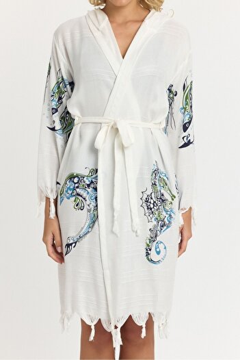 Mulberry Kiana Bambu - Women's Bathrobe and Beach Dress Patterned