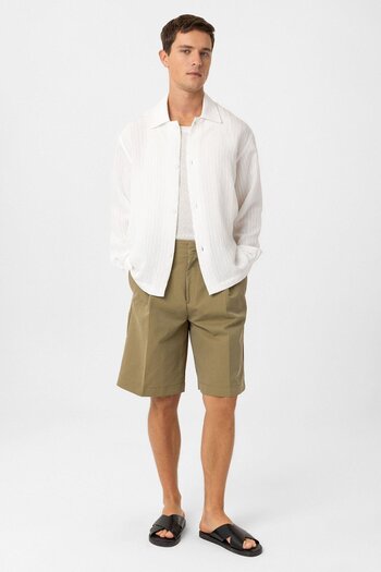 Antioch White Oversize Textured Men's Shirt