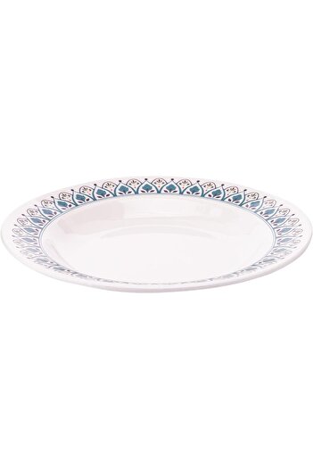 AKDC M/MINE SOUP PLATE 23CMX23CMX3CM white and blue