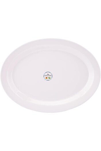 AKDC M/Mine Oval Plate L(25cm) xW(33cm) xH(3cm) White
