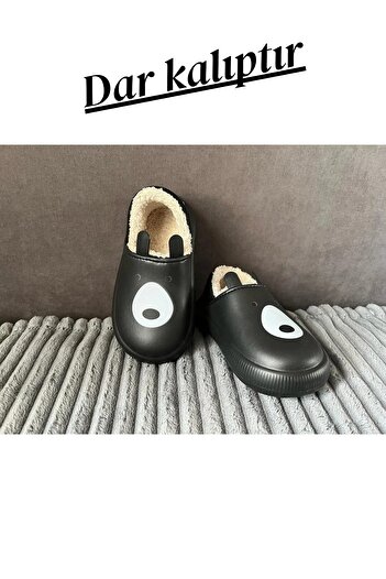 Sonimix Rubi Günlük Rahat Kalıp Bebek Çocuk Panduf Kreş Anaokulu Ayakkabısı Yünlü Sıcak Tutan Ev Ayakkabısı