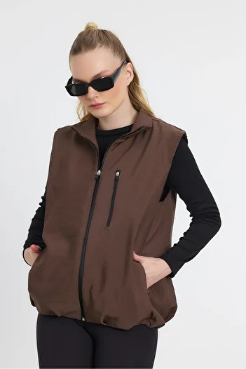 Rays 4523A Side Pocket Zero Sleeve Vest Brown