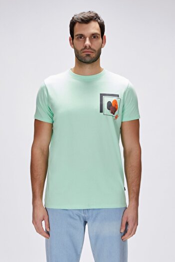 Bad Bear Bain Water Green Men's Printed T-Shirt