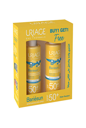 Uriage Bariesun SPF50+ Moisturizing Kids Sunscreen Spray 200ml, Promo Pack of 1 + 1 Free