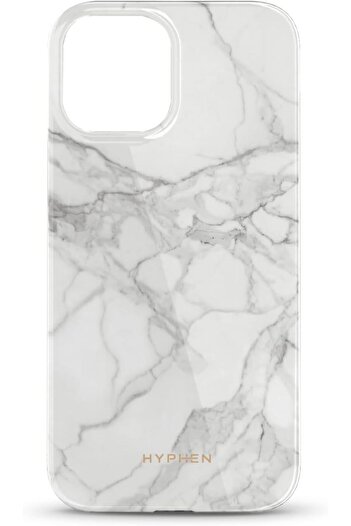 HYPHEN Luxe Marble Case Compatible With Iphone 13 Mini ( White) -Wireless Charging Compatible tech