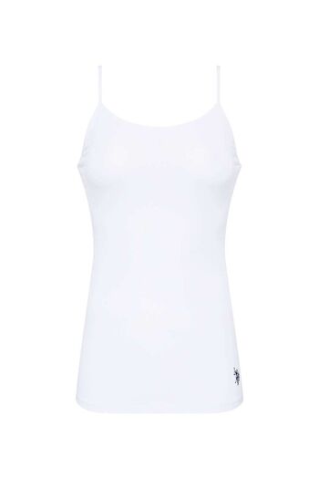 U.S. Polo Assn. U.S. Polo Assn. Women's Rope Strap Tank Top White Color Boxed