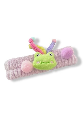 TAKIŞTIR Purple Color Frog Figured Plush Hair Band