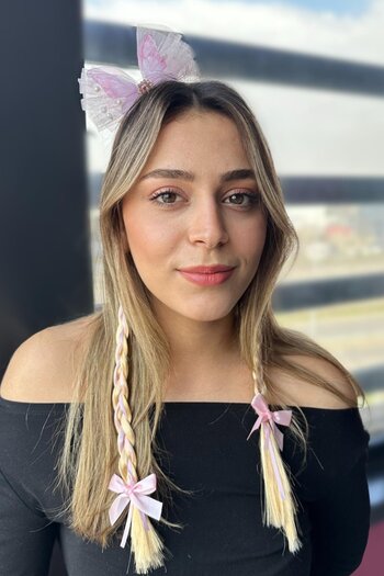 TAKIŞTIR Pink Color Ribbon Figured Braided Children's Crown