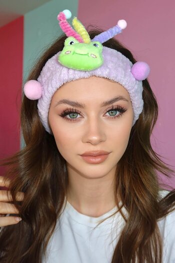 TAKIŞTIR Purple Color Frog Figured Plush Hair Band