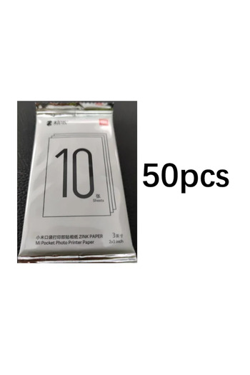 Choice 50pcs Xiaomi Original Pocket Printer Paper ZINK Self-adhesive Photo Print Sheets For Xiaomi 3-inch M