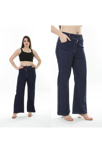 SERRAXXL Palazzo Wide Leg Plus Size Jeans Denim Trousers