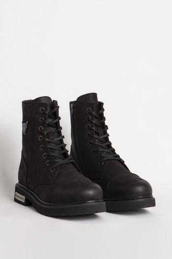 Hammer Jack Πληρωμή για 102 18505m Dock Step Real Nubuck Δερμάτινο Μαύρο Πόδι για άνδρες