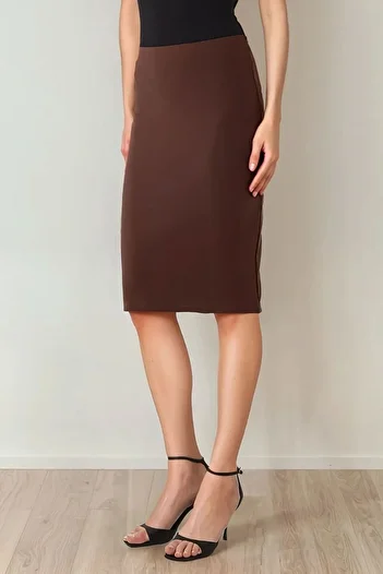 Hiccup High Waist Bodycon Midi Knitted Skirt