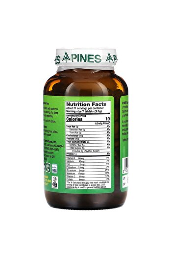 Pines International Barley Grass Tablets, 500 Count