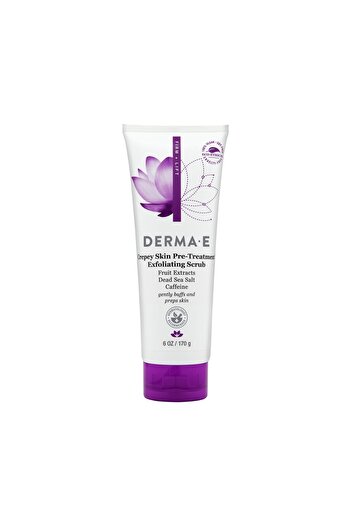 DERMA E Crepey Skin Pre-Treatment Exfoliating Scrub – Smoothing Body Scrub for Dry Skin, 6 Oz