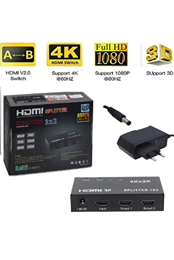 nelerbulurum 2 Port Bi-Direction HDMI Switch 4K-2K 1080P Full Hd Splitter Screen Monitor Display Duplicator