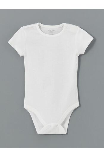 LC Waikiki Crew Neck Short Sleeve Baby Girl Snap Body 2-Piece