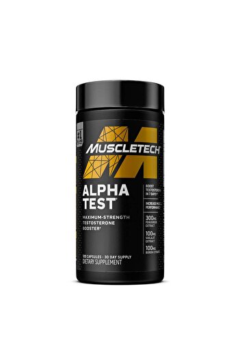 MUSCLETECH Testosterone Booster for Men, AlphaTest - T-Boost with Tribulus & Boron - 120 Pills