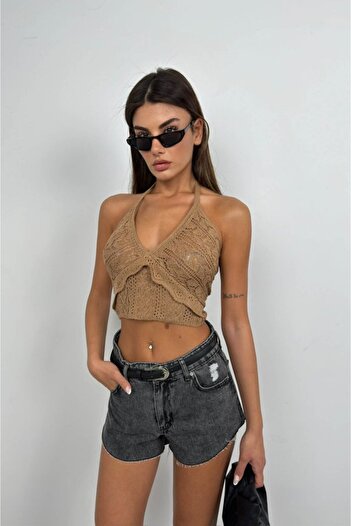 modaserdem Prolamované Crop Bustier