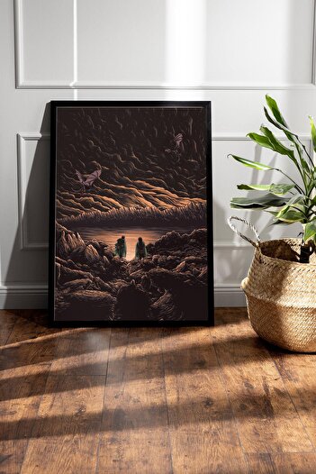 Saturn Yüzüklerin Efendisi Çerçeveli Tablo - Frodo ve Sam Posteri Tablo