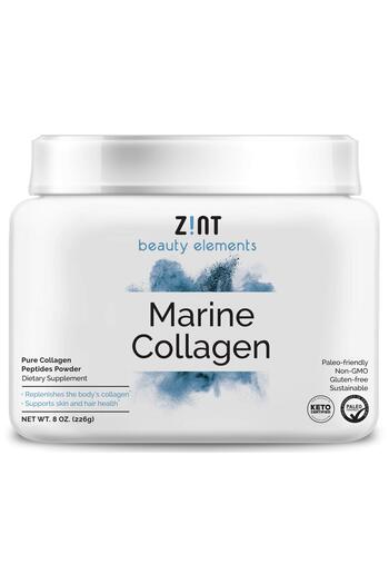 Zintaş Hydrolyzed Marine Collagen Powder (8 oz): Anti-Aging Peptides - Paleo, Non-GMO, Skin, Hair, Nails