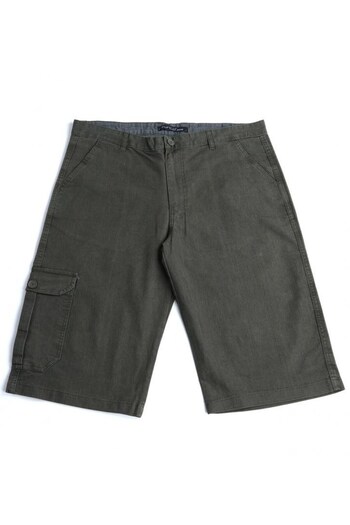 marufshop Plus Size Men's Side Pocket Denim Shorts Khaki